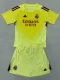 2025-26 RMA Light Yellow GoalKeeper Kids Soccer Jersey