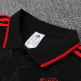 2025-26 Man Utd Black Polo Short Sleeve