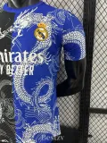 2025-26 RMA  Black Blue Special Edition Player Version Training Shirts (龙纹)