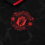 2025-26 Man Utd Black Polo Short Sleeve