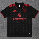2025-26 Man Utd Black Polo Short Sleeve