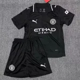 2025-26 Man City Black Kids Soccer Jersey