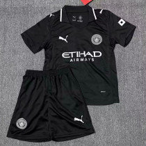 2025-26 Man City Black Kids Soccer Jersey