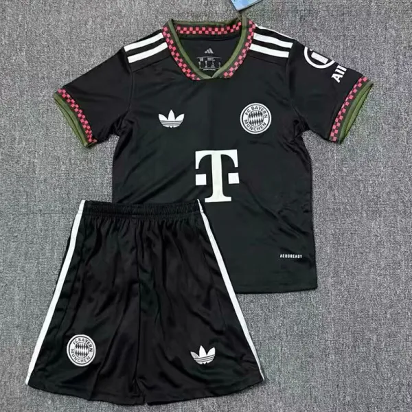 2025-26 Bayern Black Kids Soccer Jersey