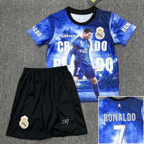 2025-26 RONALDO #7 Blue Special Edition  Kids Soccer Jersey