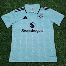2025-26 Man Utd Light blue Polo Short Sleeve