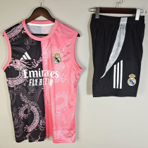 2025-26 RMA Black pink Tank top and shorts suit