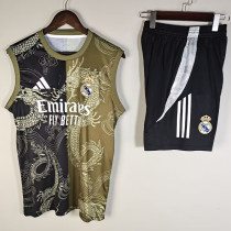 2025-26 RMA Black brown Tank top and shorts suit