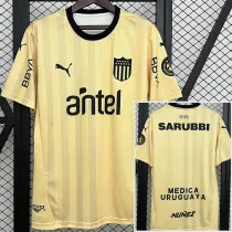 2025-26 Atletico Penarol Beige Yellow Fans Soccer Jersey
