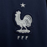 2014 France Home Long Sleeve Retro Soccer Jersey (长袖)