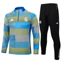 2025-26 RMA Blue Half Pull Tracksuit #B2524(半拉链)