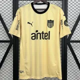 2025-26 Atletico Penarol Beige Yellow Fans Soccer Jersey