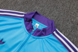 2025-26 RMA Light blue Half Pull Tracksuit #B2514(半拉链)