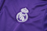 2025-26 RMA Purple Half Pull Tracksuit #B2515(半拉链)