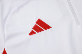2025-26 Bayern White Half Pull Tracksuit #B2530(半拉链)