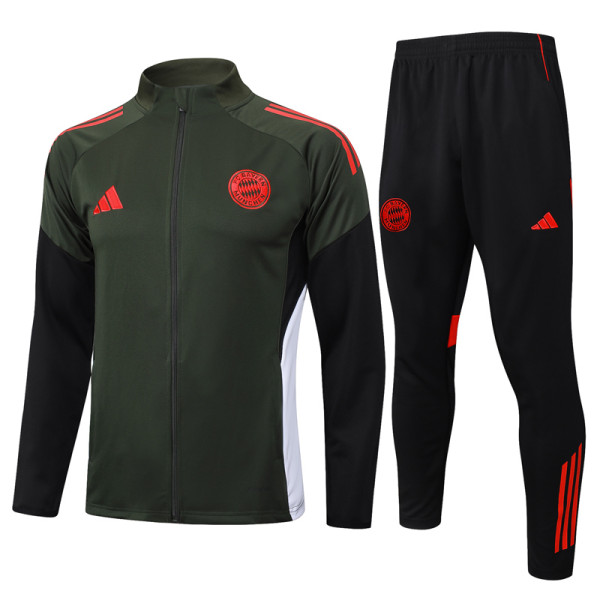 2025-26 Bayern Dark green Jacket Tracksuit #A2521