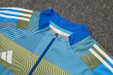 2025-26 RMA Blue Half Pull Tracksuit #B2524(半拉链)