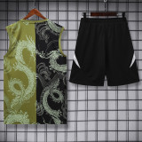2025-26 RMA Black brown Tank top and shorts suit