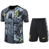2025-26 Brazil Grey Training Short Suit