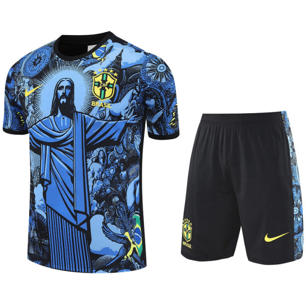 2025-26 Brazil Blue Training Short Suit