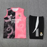 2025-26 RMA Black pink Tank top and shorts suit