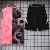 2025-26 RMA Black pink Tank top and shorts suit