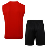 2025-26 Flamengo Red Tank top and shorts suit #D2513