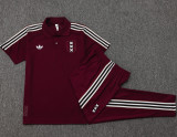 2025-26 Ajax Jujube red Short shirts and Long trousers Suit #C2509