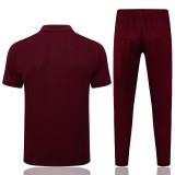 2025-26 Ajax Jujube red Short shirts and Long trousers Suit #C2509