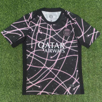 2025-26 PSG Pink Black Fans Training shirts