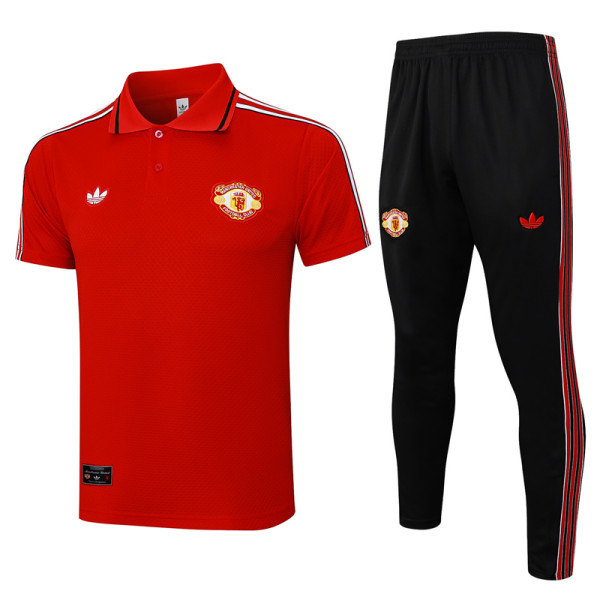 2025-26  Man Utd Red Short shirts and Long trousers Suit #C2506
