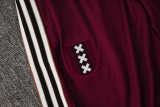 2025-26 Ajax Jujube red Short shirts and Long trousers Suit #C2509