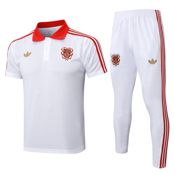 2025-26 Bayern White Short shirts and Long trousers Suit #C2510