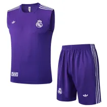 2025-26 RMA Purple Tank top and shorts suit #D2525