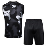 2025-26 Corinthians Black Tank top and shorts suit #D2523