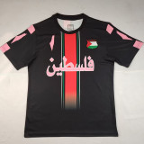 2025-26 Palestina Black Training shirts (粉色广告)