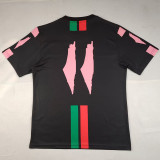 2025-26 Palestina Black Training shirts (粉色广告)