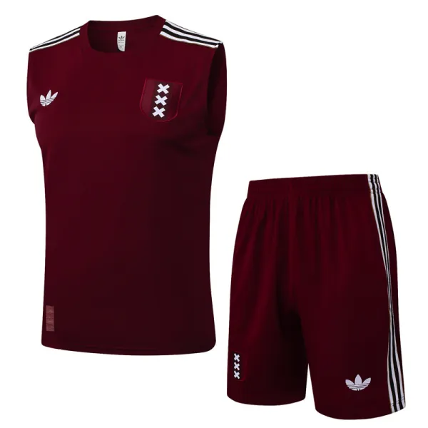 2025-26 Ajax Jujube red Tank top and shorts suit #D2531
