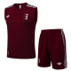 2025-26 Ajax Jujube red Tank top and shorts suit #D2531