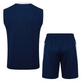 2025-26 Portugal Royal blue Tank top and shorts suit #D2532