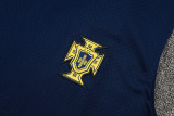 2025-26 Portugal Royal blue Tank top and shorts suit #D2532