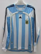 2006 Argentina Home Long Sleeve Retro Soccer Jersey (长袖)