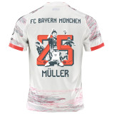 2025-26 Bayern Away Muller #25 Print Photo Number Fans Soccer Jersey
