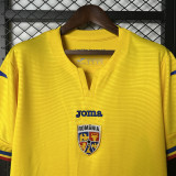 2025-26 Romania Home Fans Soccer Jersey