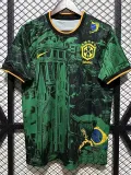 2024-25 Brazil Green Black Special Edition Fans Soccer Jersey