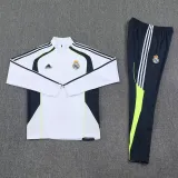 2025-26 RMA White Half Pull Tracksuit (半拉链)