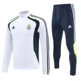2025-26 RMA White Half Pull Tracksuit (半拉链)