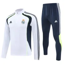 2025-26 RMA White Half Pull Tracksuit (半拉链)