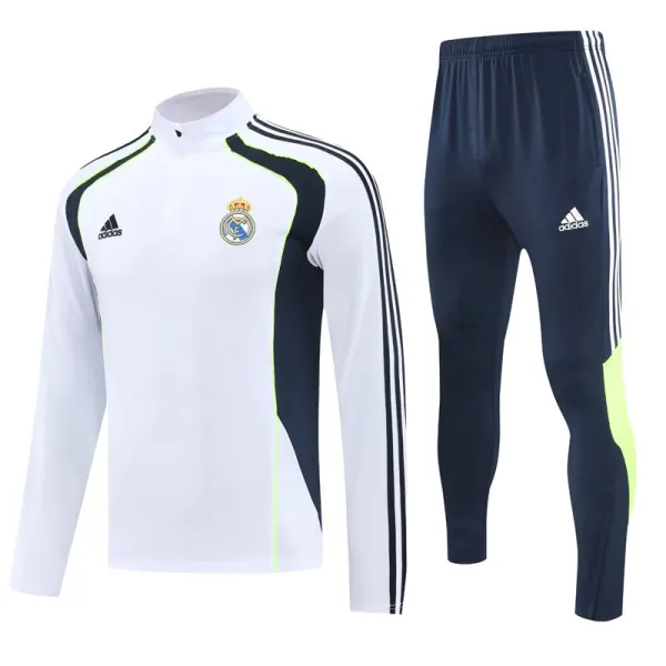 2025-26 RMA White Half Pull Tracksuit (半拉链)