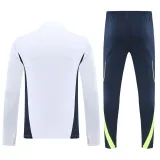 2025-26 RMA White Half Pull Tracksuit (半拉链)